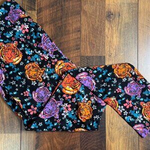 Black and orange tiger print LuLaRoe TC leggings